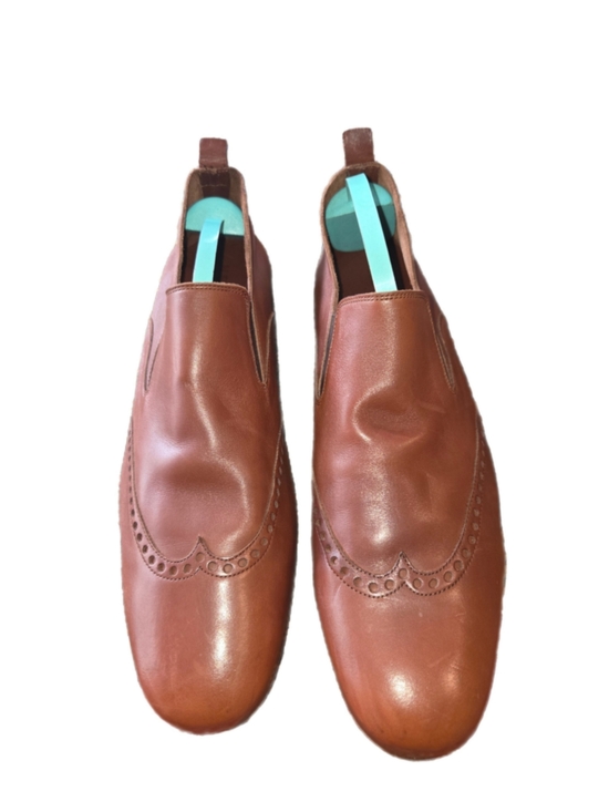 Heschung Other - Heschung Vintage Men's Brown Leather Slip-On Brogue Loafers S